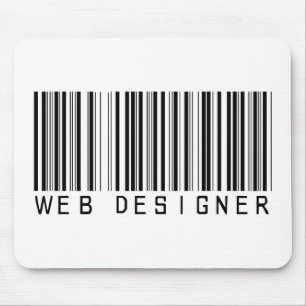 Mousepad Código de barras do desenhista da Web
