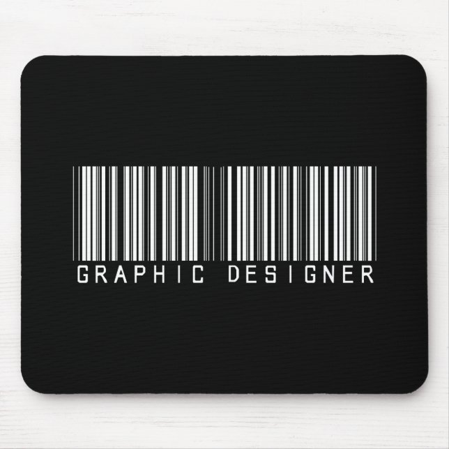 Mousepad Código de barras do designer gráfico (Frente)