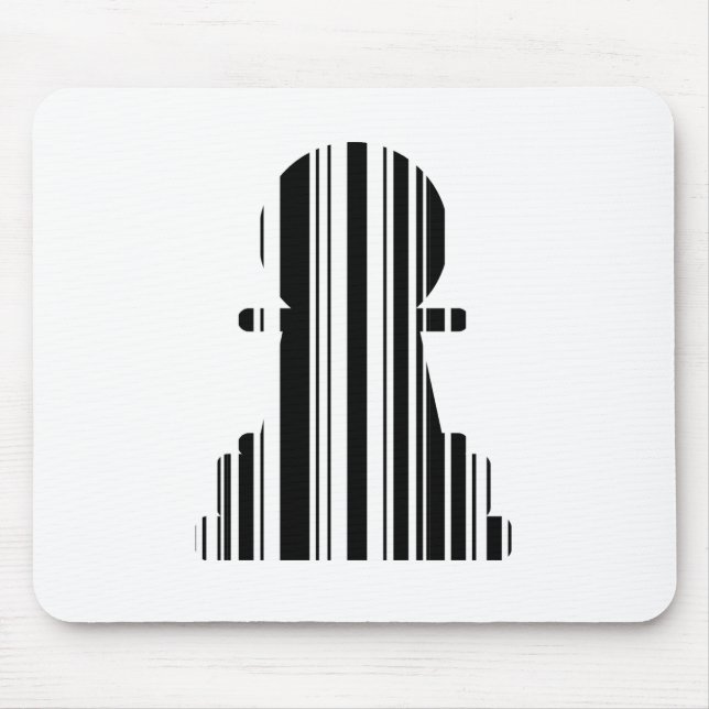 Mousepad Código de barras do peão Design de padrão de peça  (Frente)