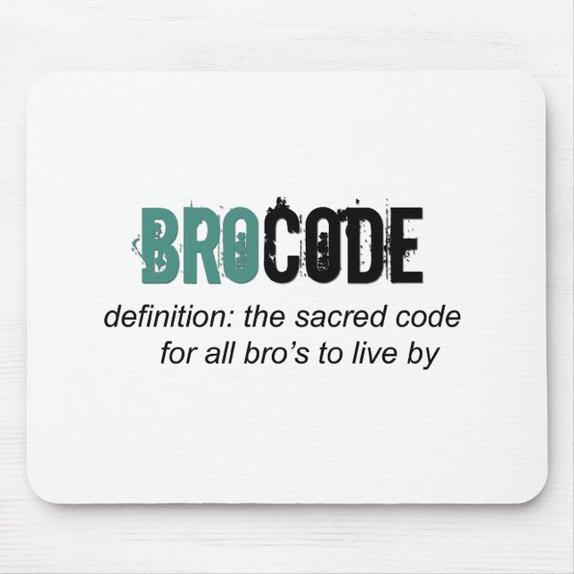 Mousepad Código de Bro (Frente)