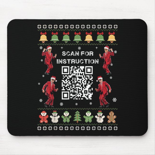 Mousepad Código de Dança Trump Qr Presidente Scan Para Inst (Frente)