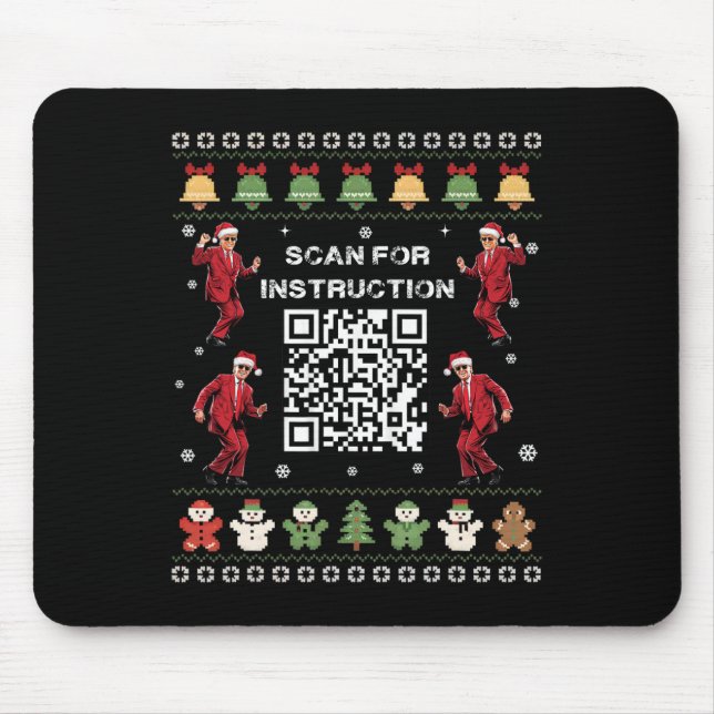 Mousepad Código de Dança Trump Qr Presidente Scan Para Inst (Frente)