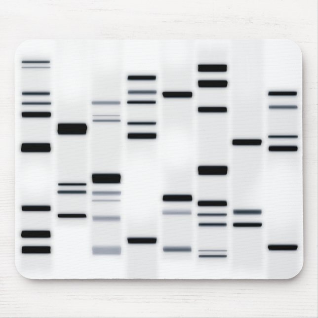 Mousepad Código de DNA Art Black on White (Frente)