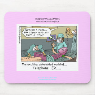 Mousepad Código de telefone Blue Cartoon Engraçado Mouse Pa