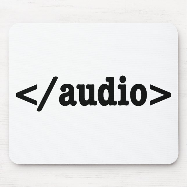 Mousepad Código HTML5 de Fim de Áudio (Frente)