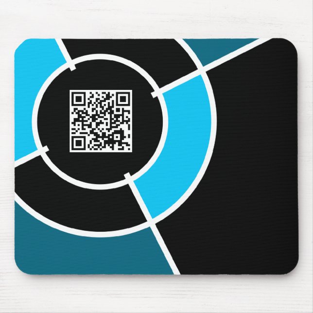 Mousepad código QR aqua bulseye (Frente)