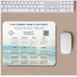 Mousepad Código QR do logotipo do nome de empresa do calend<br><div class="desc">Este Mouse Pad 2025 - Calendário do Oceano Sereno Logotipo QR do Logotipo de Empresa Pacote de Código é bastante ponche - tem um calendário de ano de cheio, assim como todas as informações de sua empresa - incluindo logotipo e código QR. Um marketing prático oferecido aos seus clientes com...</div>