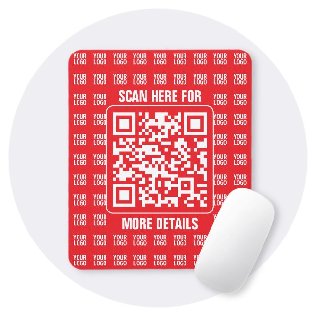 Mousepad Código QR do promocional (editável) com padrão de  (Criador carregado)