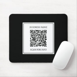 Mousepad Código QR empresarial | Preto e Branco