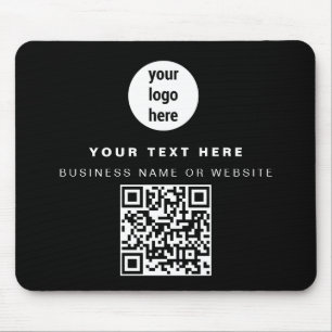 Mousepad Código QR Logotipo comercial Moderno Minimalista C