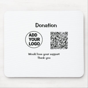 Mousepad Código QR minimalista simples adicionar logotipo t