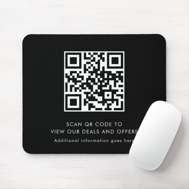 Mousepad Código QR Moderno de Promoção Empresarial (Com mouse)