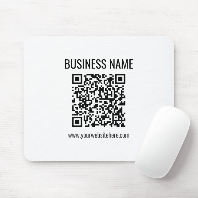 Mousepad Código QR & Nome da Empresa personalizáveis (Com mouse)