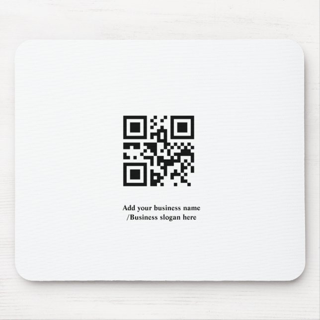 Mousepad Código QR personalizado simples adicione o nome lo (Frente)
