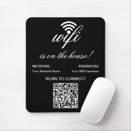 Mousepad Código QR Personalizado Wifi Internet Scan para Co