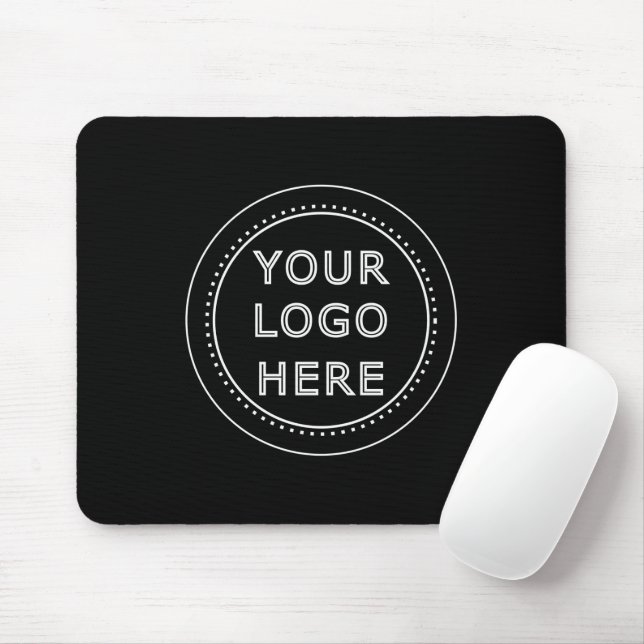 Mousepad Código QR preto elegante e elegante (Com mouse)