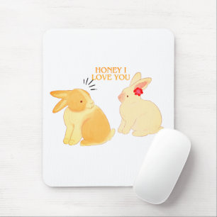 Mousepad Coelhinha Bonita E Casal Citada De Amor - "Querida