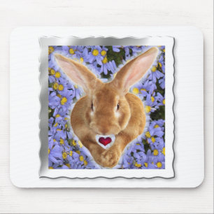Mousepad Coelhinho Adorável com Cardíaco Doce