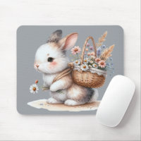 Coelhinho Bonito com Flores de Arte Aquecida