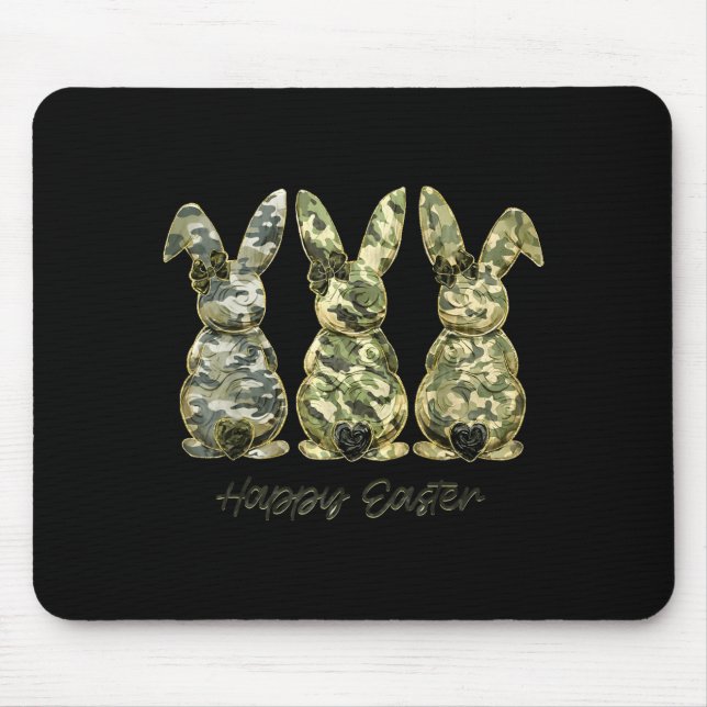 Mousepad Coelhinho Camuflado de Páscoa Arco Coquete (Frente)
