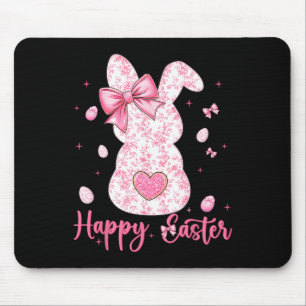 Mousepad Coelhinho da Páscoa Feliz Coquete Bunny Floral Mul