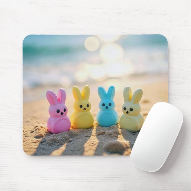 Mousepad Coelhinho Da Páscoa Peeps On Beach (Com mouse)