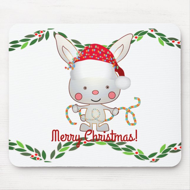 Mousepad Coelhinho das Festas de Natal (Frente)