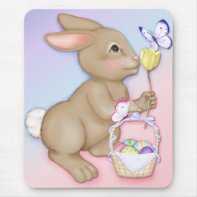 Mousepad Coelhinho de Páscoa e Bocal (Frente)