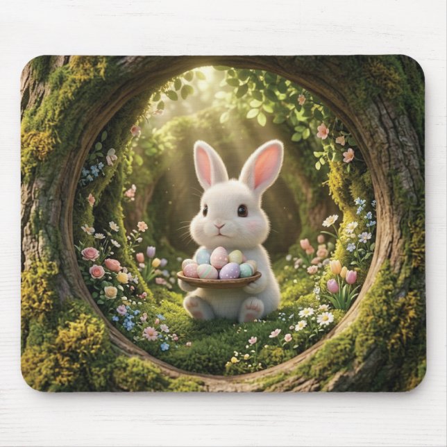 Mousepad Coelhinho de Páscoa Fofo (Frente)