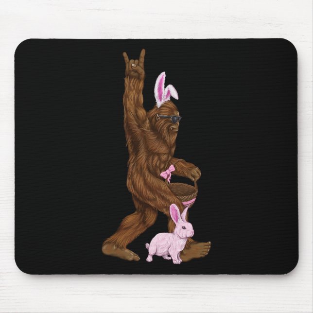 Mousepad Coelhinho De Pé-Grande páscoa Num Bolso É Divertid (Frente)