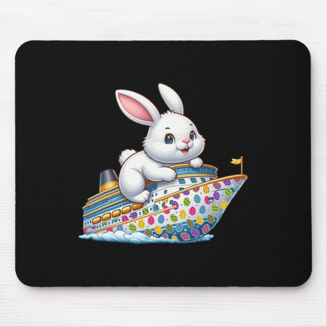 Mousepad Coelhinho Em Navio De Cruzeiro Ovos De Páscoa Cria (Frente)