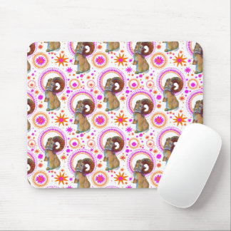 Mousepad Coelhinho Espumante Em Laranja E Pino