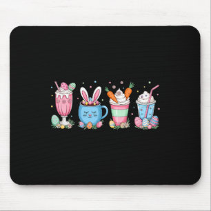 Mousepad Coelhinhos De Café De Páscoa Molho De Gelado Latte