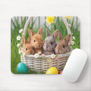 Mousepad Coelhinhos de Páscoa em uma Cesta