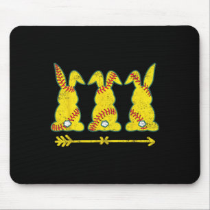 Mousepad Coelhinhos divertidos de Páscoa de esportes macios