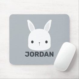 Mousepad Coelho Bonito com Nome Personalizado