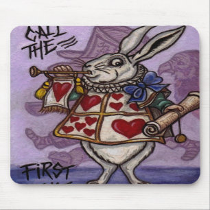 Mousepad COELHO BRANCO Alice no tapete do rato do país das