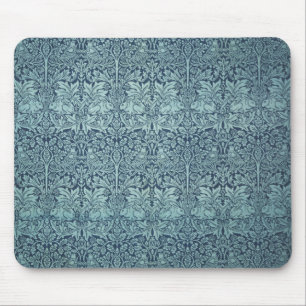 Mousepad Coelho Brer por William Morris Blue Textile Patter