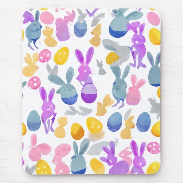 Mousepad coelho com ovos de Páscoa (Frente)