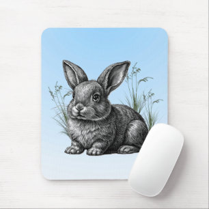 Mousepad Coelho da Cinza bonita contra o céu azul