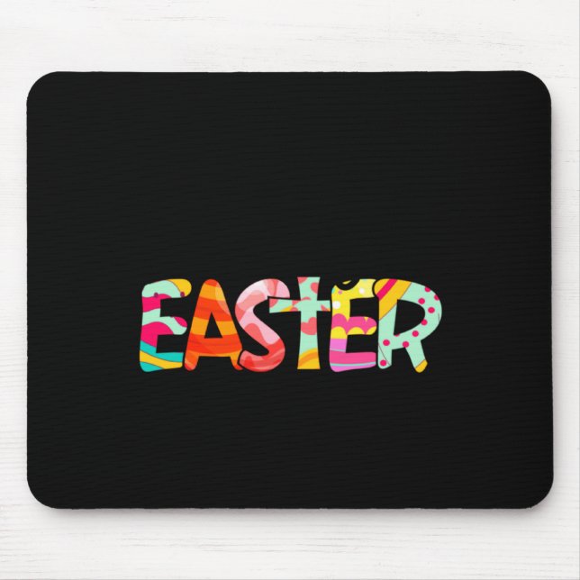 Mousepad Coelho da Páscoa Feliz Rosto de Coelho Dia da Pásc (Frente)