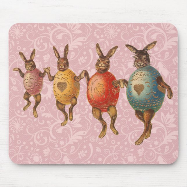Mousepad Coelho da Páscoa Ovos Dançantes (Frente)