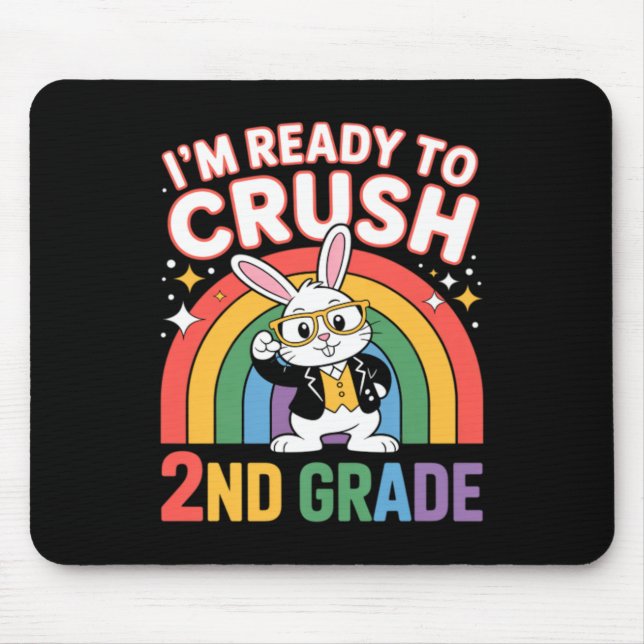 Mousepad Coelho Dabbing da 2ª Série De Volta à Escola Estou (Frente)
