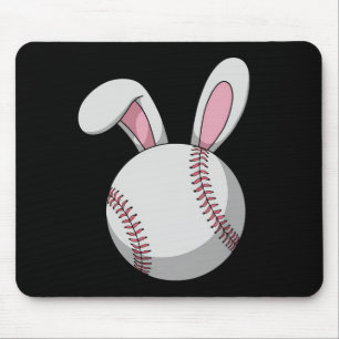 Mousepad Coelho de Beisebol de Páscoa Orelhas de Coelho Fof