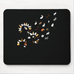 Mousepad Coelho de Flor de Dente-de-Leão Divertido