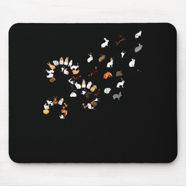 Mousepad Coelho de Flor de Dente-de-Leão Divertido (Frente)