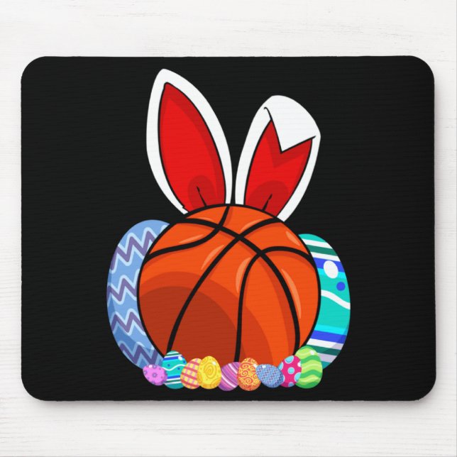 Mousepad Coelho de Páscoa de Basquetebol Masculino (Frente)