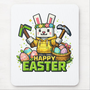 Mousepad Coelho de Páscoa Feliz Dia de Ovos Vídeo de Jogado