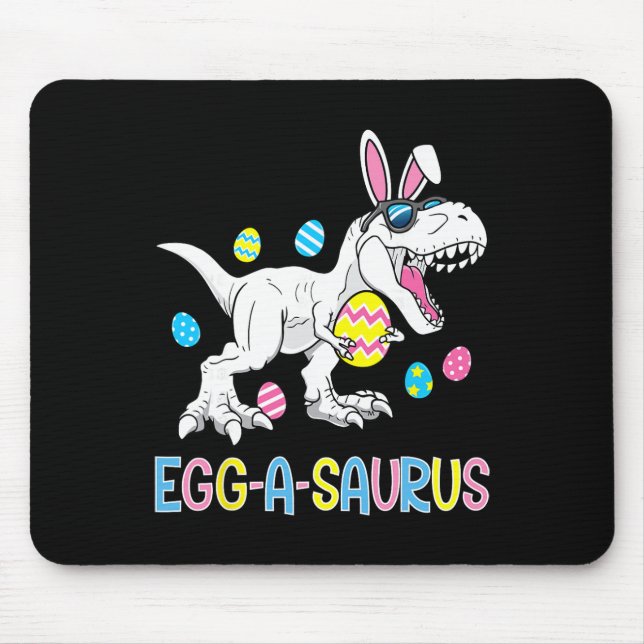 Mousepad Coelho de Páscoa Ovo de Dinossauro A Saurus Trex C (Frente)