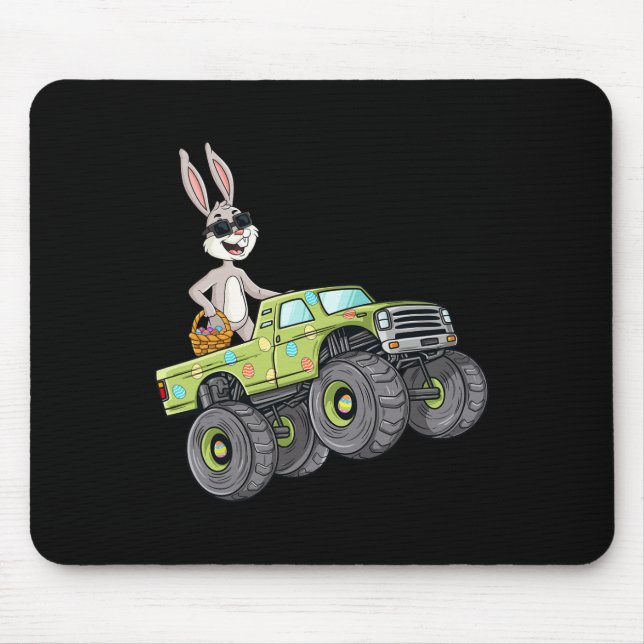 Mousepad Coelho de Páscoa Pilotando Caminhão Monstro Divers (Frente)